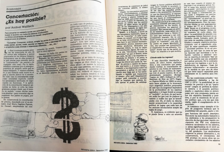Revista Idea - Notas - Septiembre 1982.